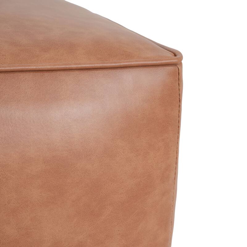 Roomfitters Square Upholstered Ottoman Coffee Table with Modern Low Profile Design