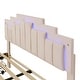 preview thumbnail 10 of 39, Queen Velvet Platform Bed with RGB Lights & 4 Drawers - Modern Design