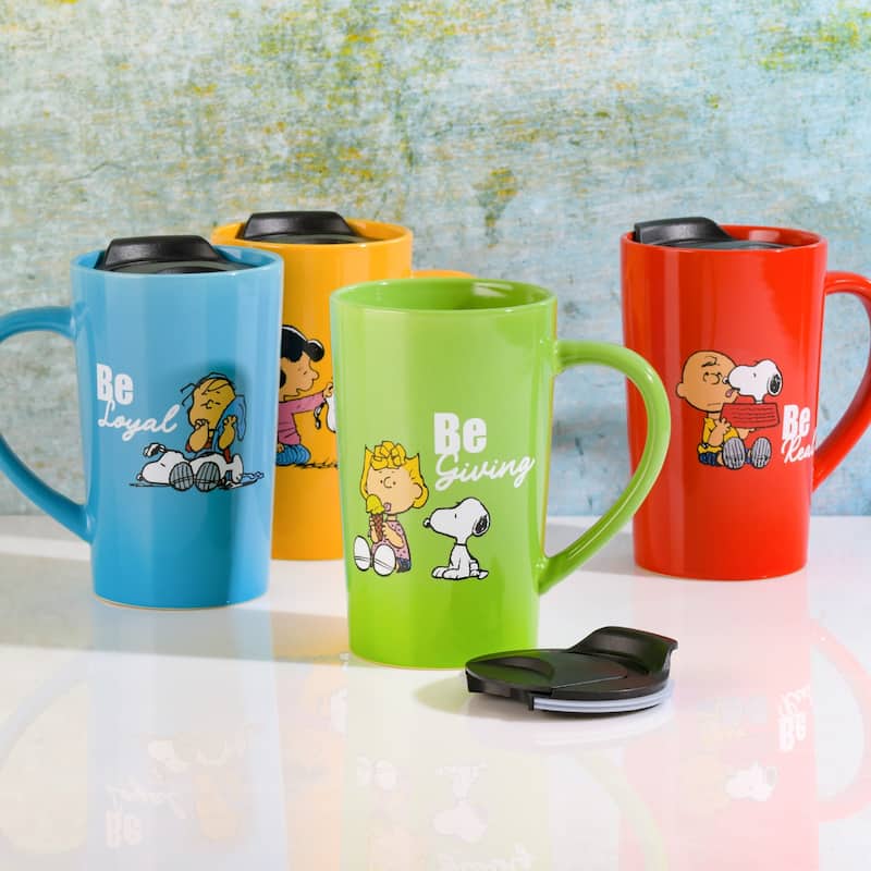 Peanuts 4 Pack 18OZ Travel Cup w/ Lid