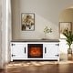 preview thumbnail 2 of 53, 58-Inch Farmhouse Electric Fireplace TV Stand with Storage Cabinets and Adjustable Shelves
