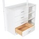 preview thumbnail 107 of 108, Kids Loft Bed Elegance Teddy Fleece Loft Bed with Full Length Guardrail, Storage Shelf, 4 Drawers, and Convertible Desk