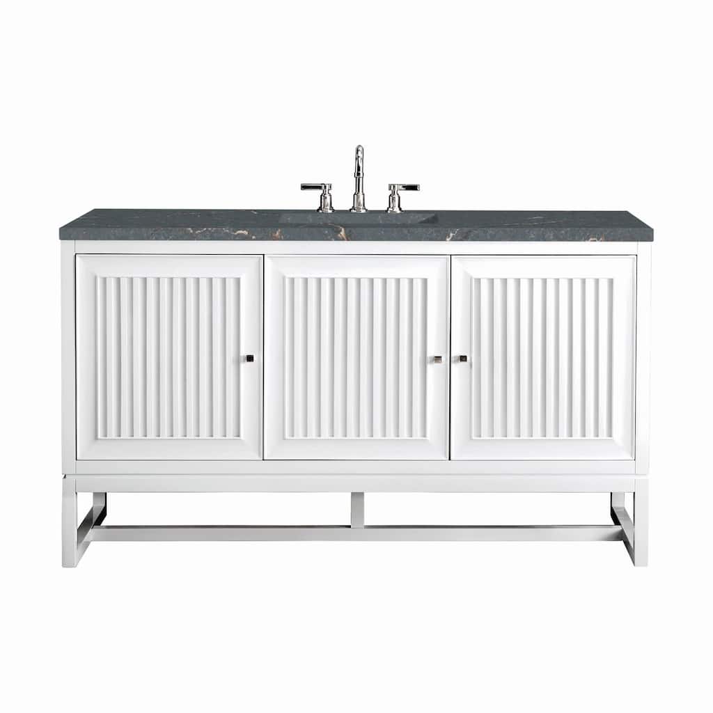 James Martin Vanities E645-V60S-3PBL Athens 60" Single Basin Poplar