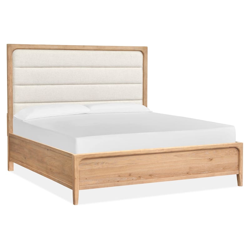Magnussen Home Somerset Butternut Upholstered Panel Bed - King