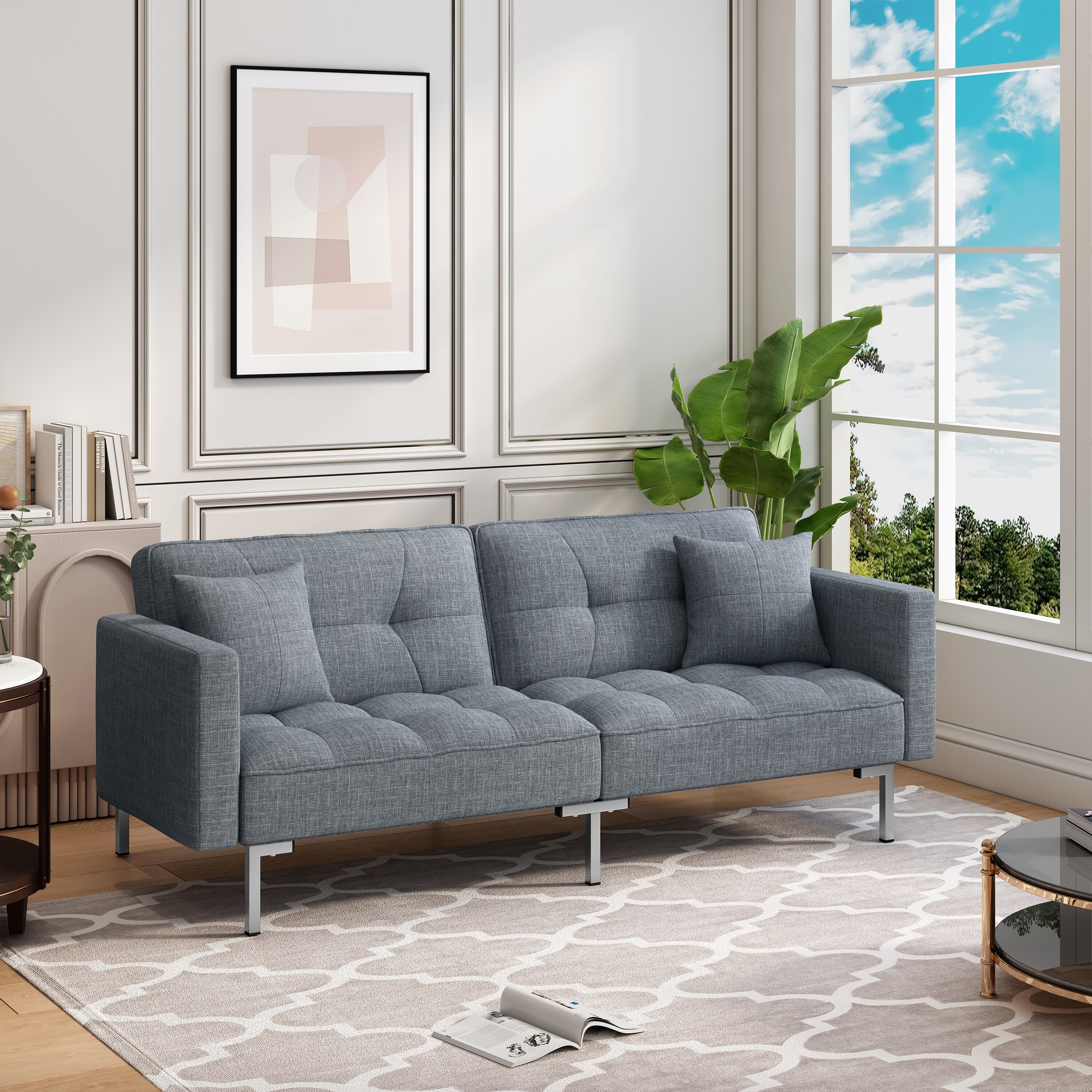 Living spaces convertible shop sofa