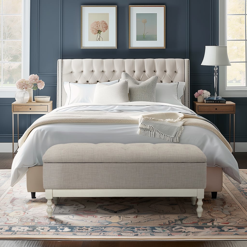 Madison Park Signature Beckett Tufted Storage Bench