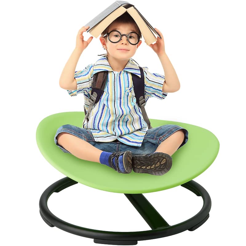 YUKOOL Round Spinning Swivel Chair - Boost Balance and Coordination in Kids - Green