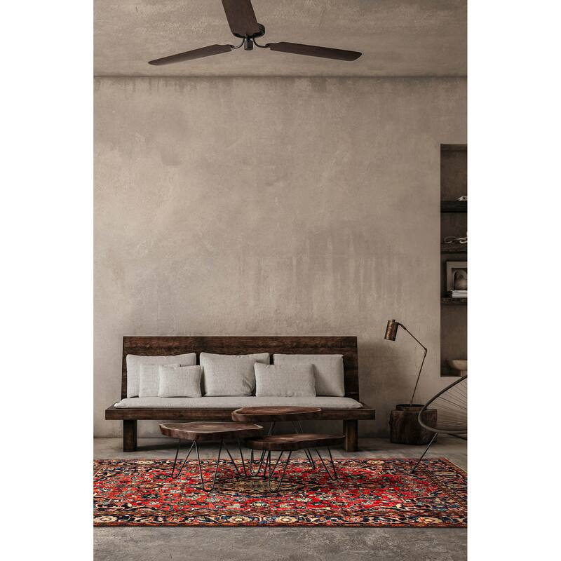 ECARPETGALLERY Hand-knotted Antalya Vintage Red Wool Rug - 4'3 x 6'6