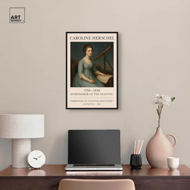 Early Female Astronomer Canvas by Art Remedy