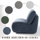 preview thumbnail 10 of 54, 33'' W Swivel Armless Sponge Filling Bean Bag Accent Chair Lounger