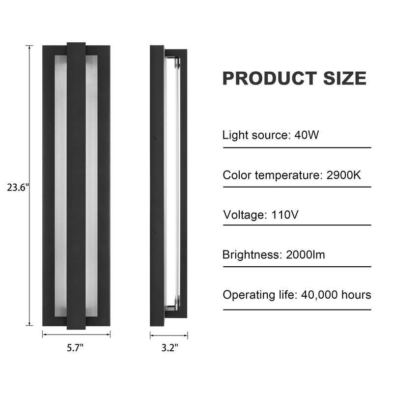 Modern Outdoor Wall Lights Exterior Lighting Fixtures With Glass Shade