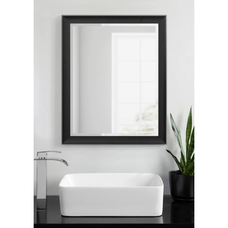 Kate and Laurel Scoop Framed Beveled Wall Mirror