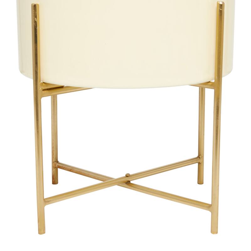 Iron Contemporary Planter (Set of 2) - S/2 12", 16"H