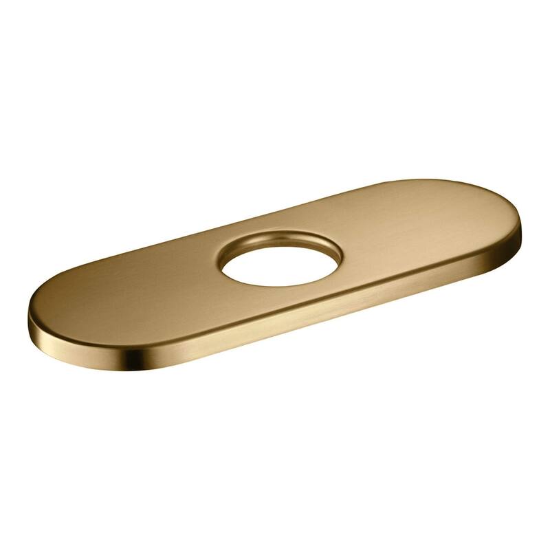 6 Inch Bathroom Faucet Hole Cover - Brushed Brass