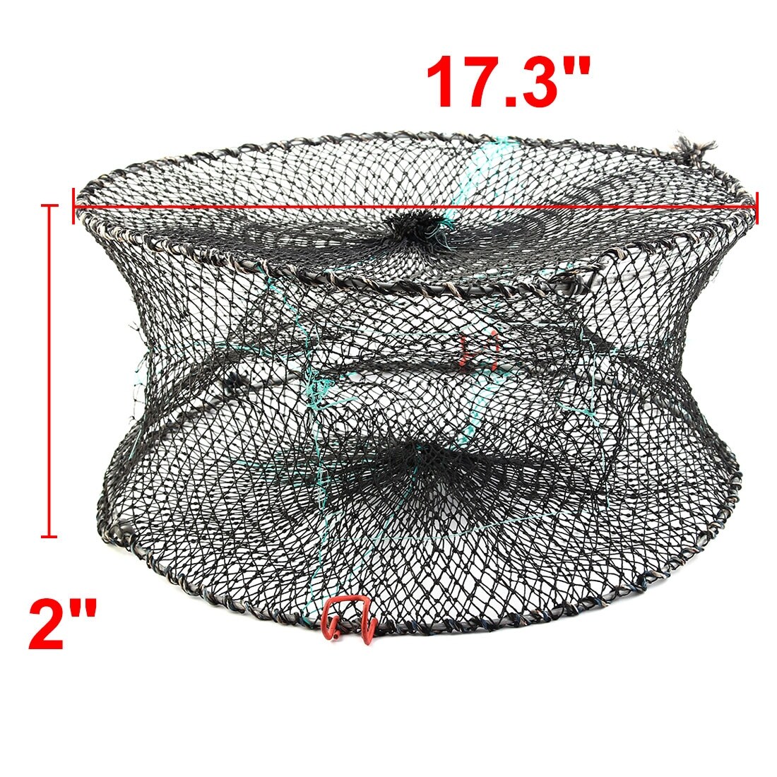 Foldable Crab Mesh Crawfish Shrimp Lobster Fishing Net Cage Black