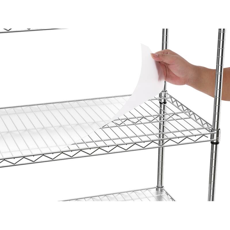 Heavy Duty 6 Tier Metal Shelves, Height Adjustable with Wheels