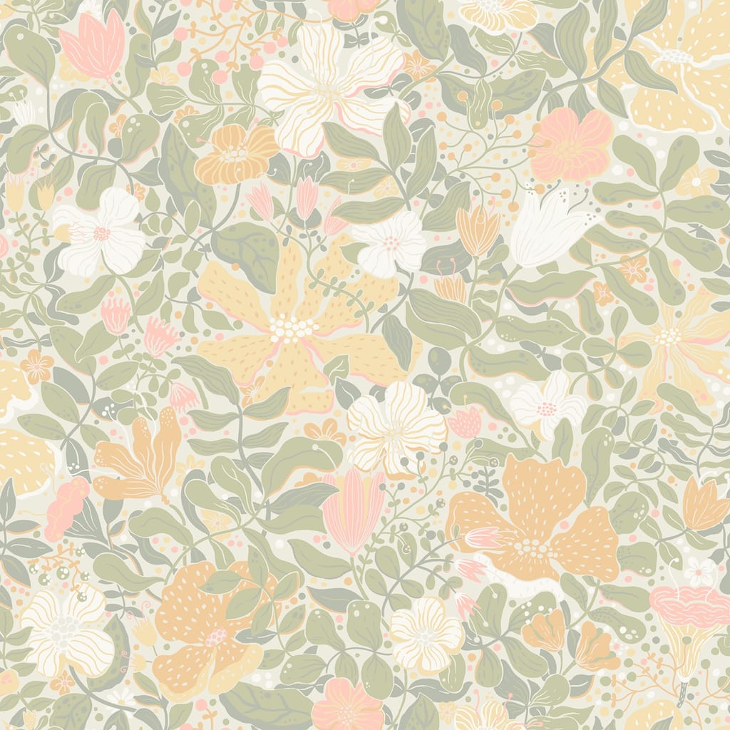 A-Street Prints Midsommar Pastel Floral Medley Wallpaper