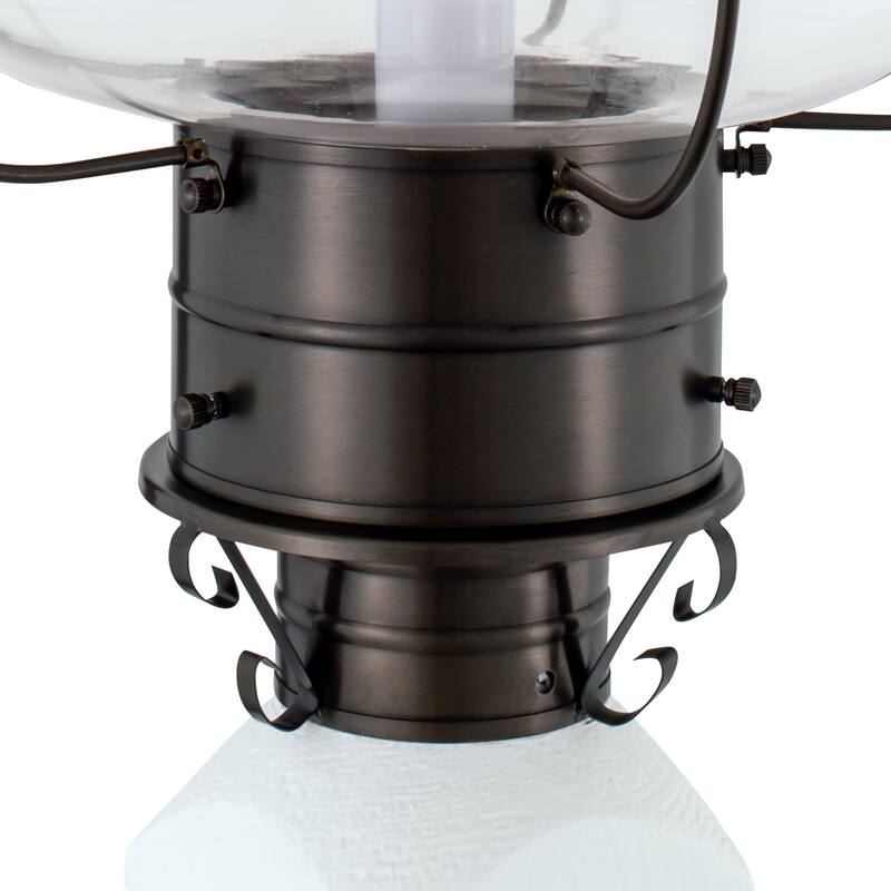 Elk Home Classic Onion Outdoor Post Light - Gun Metal with Clear Glass