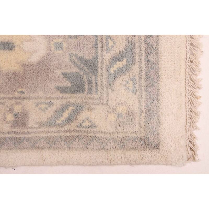 ECARPETGALLERY Hand-knotted Royal Oushak Ivory Wool Rug - 9'2 x 11'9