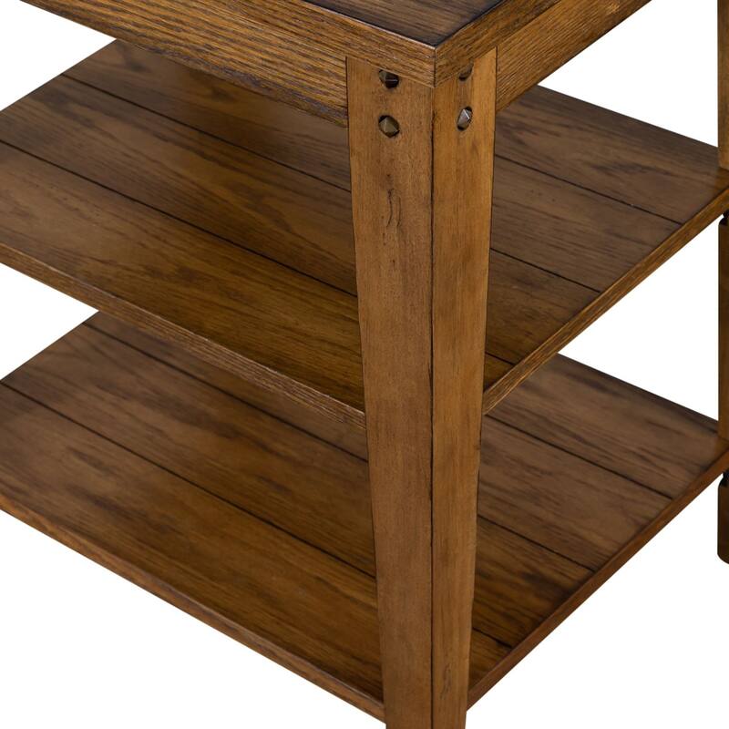 Lake House Oak Tiered Table