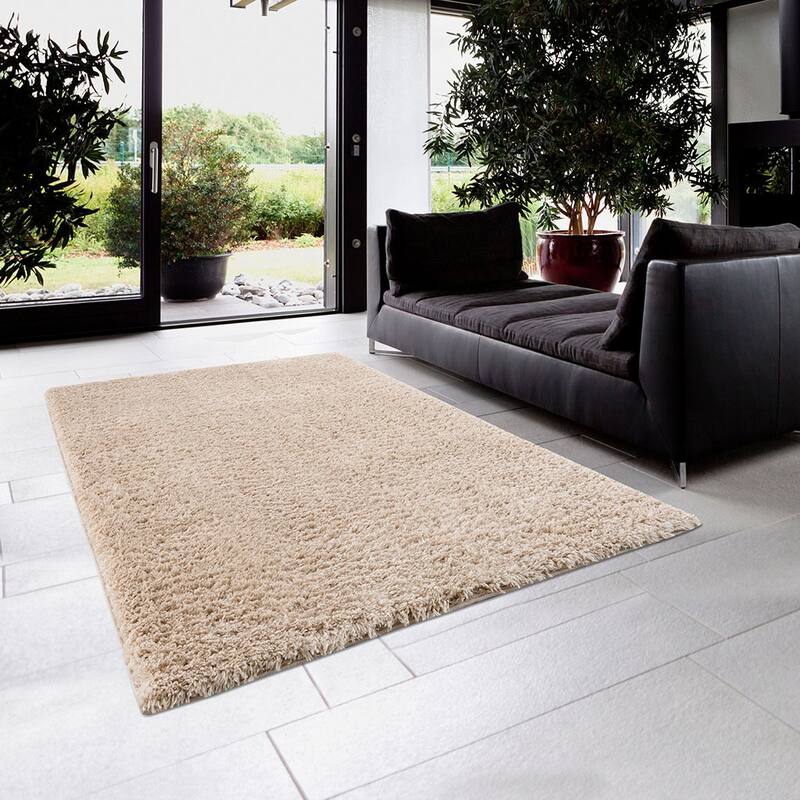 Super Soft Polyester Shag Area Rug, Plush and Cozy, Ideal for Living Room, Bedroom, and Home Décor - 9'3" x 12'3"