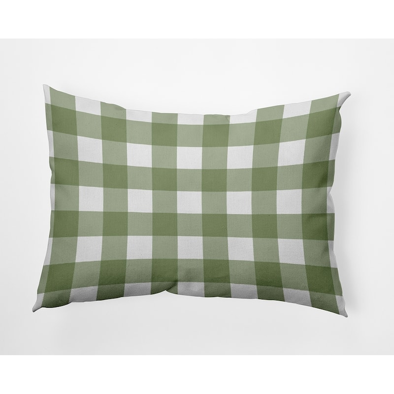 Gingham Plaid Accent Pillow - Scallion - 14" x 20"
