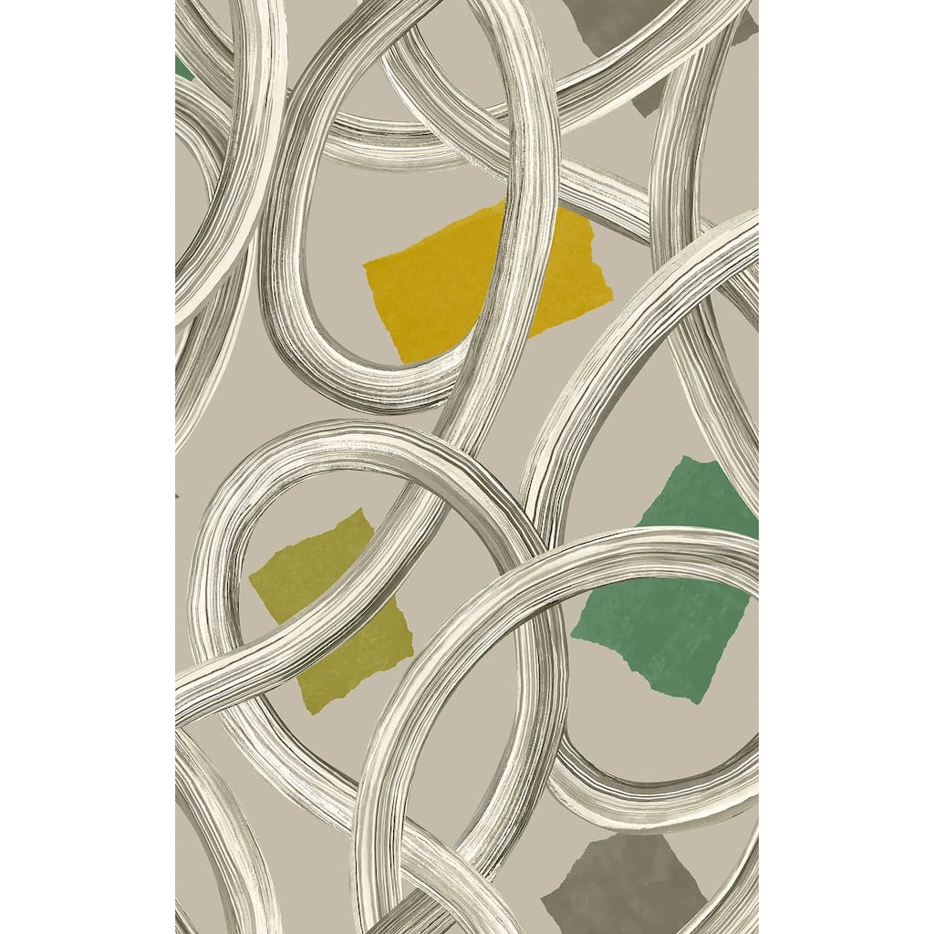 Calix Grey Twisted Geo Wallpaper