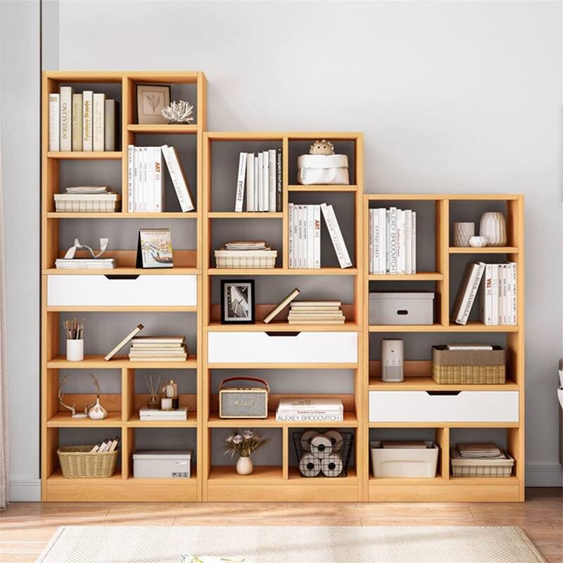 Wooden Open Shelf Bookcase