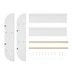 preview thumbnail 16 of 15, Danya B. Steiner White Rounded Contemporary 2-Tier Kids Wall-Mount Bookcase with Contrasting Wood-toned Rods