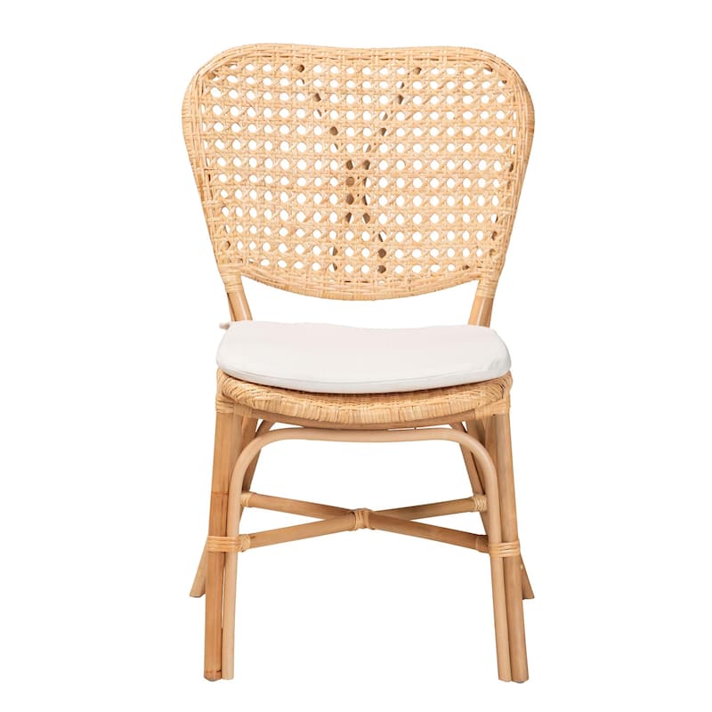 Nadira Bohemian Natural Brown Finished Rattan Dining Chair