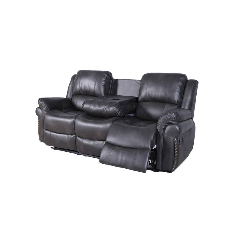Etsan Faux Leather Reclining Sofa