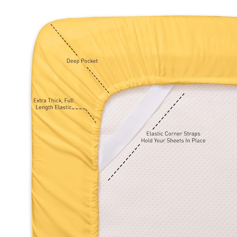 Sweet Home Collection 4 Piece Sheet Set, Ultra Soft 1800 Series, Double Brushed Microfiber