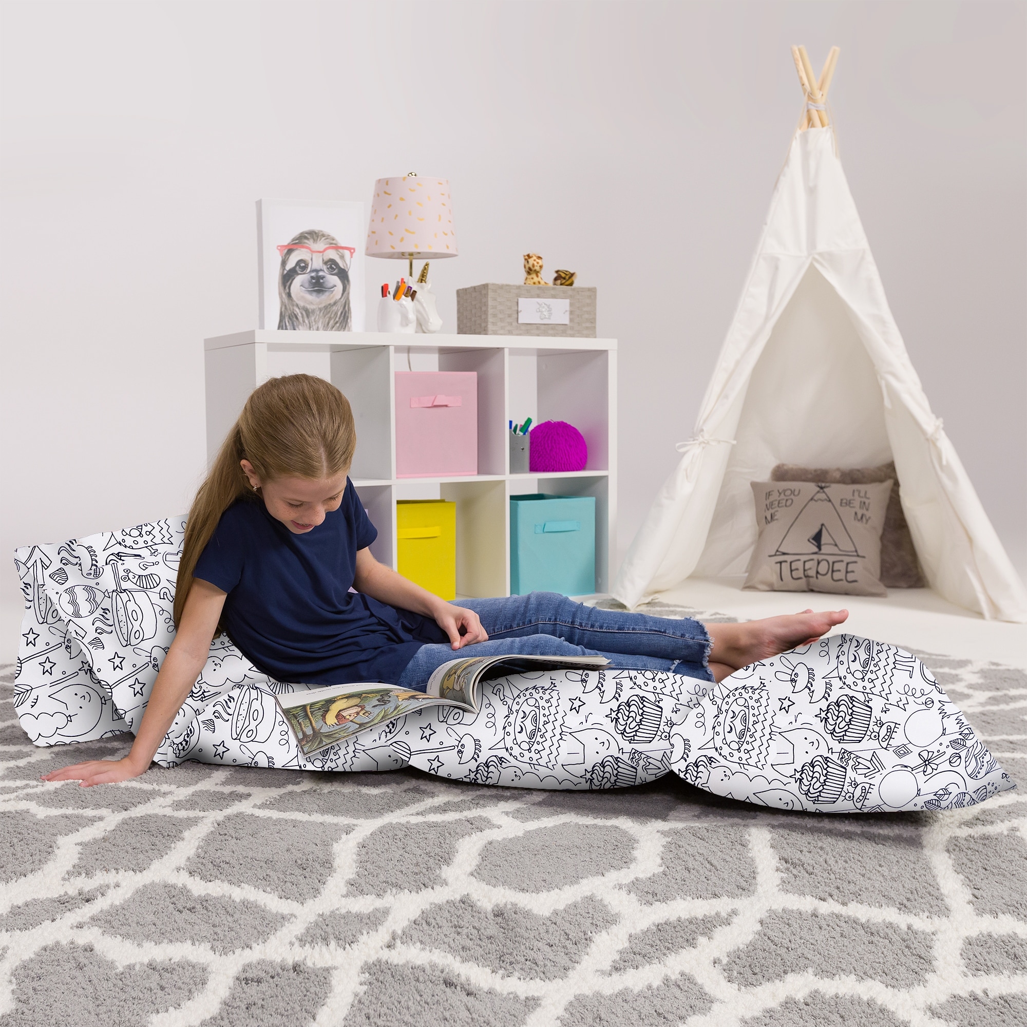 Floor lounger pillow cover 2025