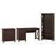 preview thumbnail 35 of 68, Key West 54W Computer Desk with Cabinet and Bookcase by Bush Furniture