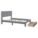 preview thumbnail 9 of 16, Full Size Storage Bed Velvet Upholstered Platform Bed with a Big Drawer High quality bed