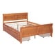 preview thumbnail 47 of 50, Full Wood Platform Bed with Drawers - Elegant Design, No Box Spring Needed