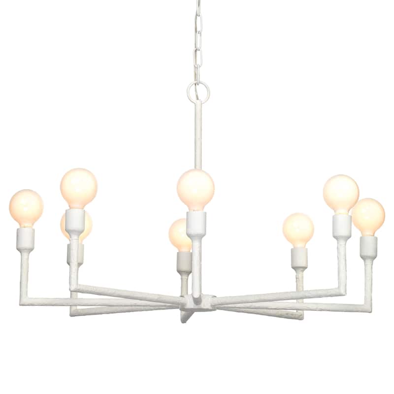 Jamie Young Park 8-Light Gesso Chandelier - White