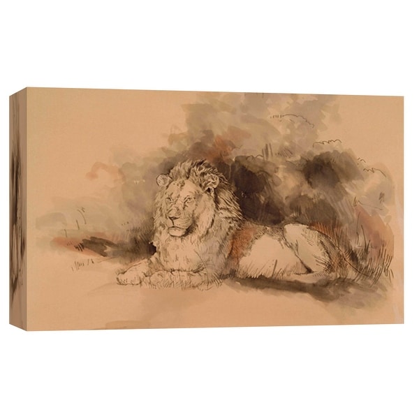 PTM Images 9-102183 PTM Canvas Collection 8" x 10" - "At Rest" Giclee Lions Art Print on Canvas