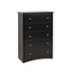 preview thumbnail 2 of 8, Sonoma Transitional Black Laminate 5-drawer Chest