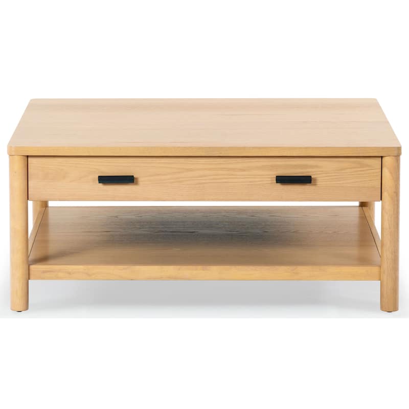 SAFAVIEH Couture Jaylessa Wood 1 Drawer Coffee Table - 42"W x 42"D x 18"H