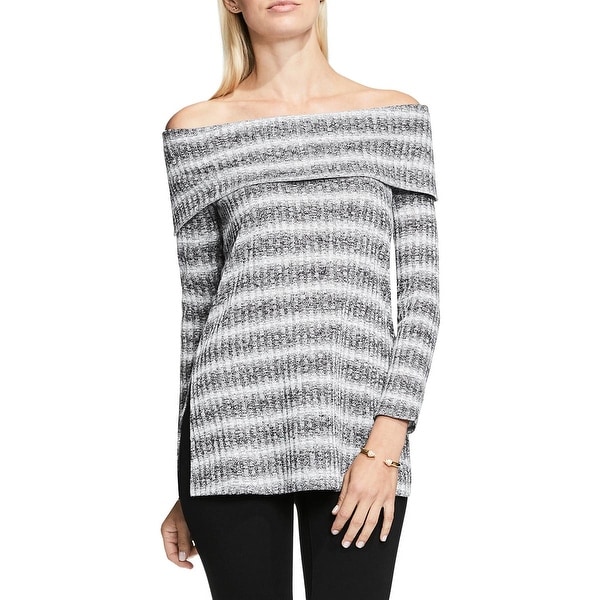 VINCE CAMUTO Womens Ribbed Knit Blouse