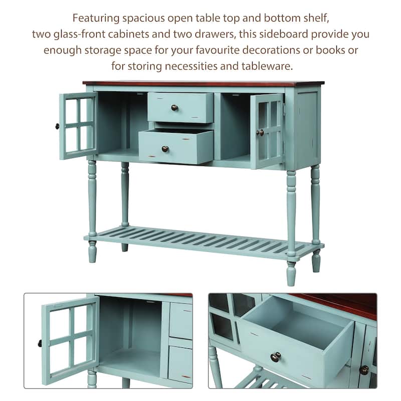 Sideboard Console Table with Bottom Shelf