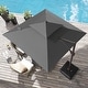 preview thumbnail 36 of 45, Crestlive Products 10FT Aluminum Square Double Top Patio Cantilever-Offset Umbrella