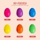 preview thumbnail 2 of 13, 50/100/200/500 PCS Easter Eggs Plastic Colorful Empty 2.25" Perfect for Kids Easter Egg Hunt
