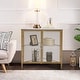 preview thumbnail 8 of 11, Javlergo Corner Table Modern Triangle 3-tier Storage Shelf with 2 Doors for Living Room Bedroom Office