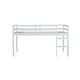 preview thumbnail 12 of 19, Minimalistic Twin Size Wooden Low Loft Bed Kids Bed with Ladder and Safety Guardrail,Storage Space