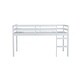 preview thumbnail 4 of 3, White Twin Size Rubber Wooden Loft Bed with Ladder, Bed Platform of Strengthened Slats
