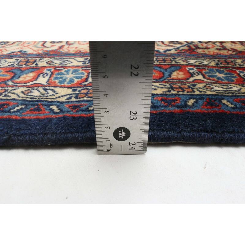 ECARPETGALLERY Hand-knotted Kayseri Vintage Dark Navy Wool Rug - 3'3 x 5'7