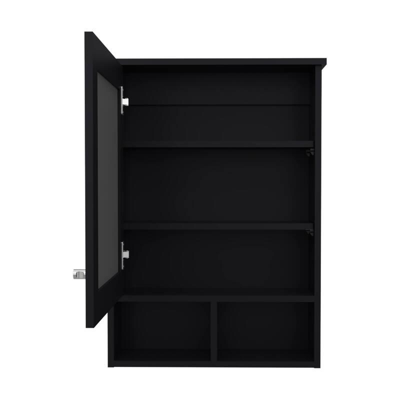 Wall-Mounted Medicine Cabinet with Mirror, 5 Shelves, 1 Door, Compact Storage Solution for Bathroom
