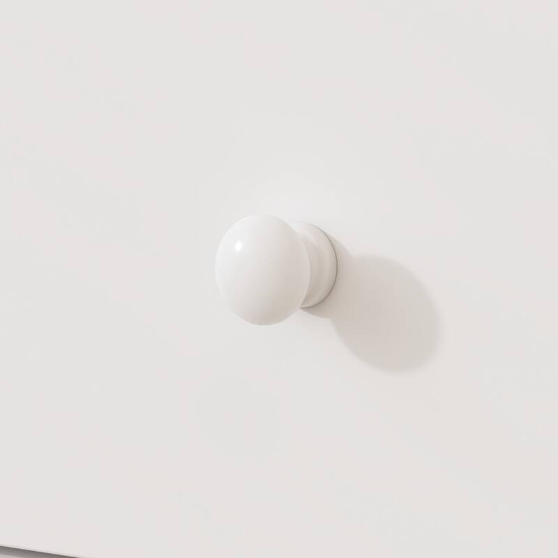 47” White Dresser Bedroom Storage Cabinet for Clothes, Toys & Accessories, Modern Chest of Drawers for Nursery or Closet