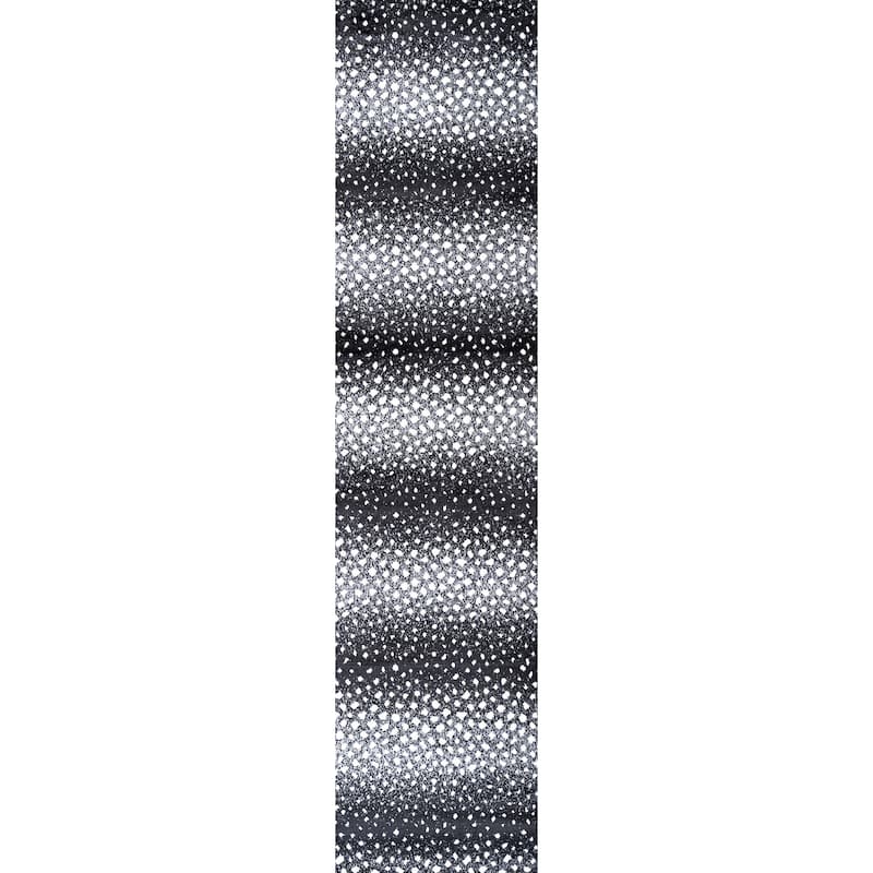 JONATHAN Y Goa Modern Animal Area Rug - 2 X 10 - Black/Cream